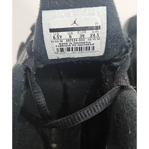 Nike Air Jordan 14 XIV Retro Last Shot 2018 Sz 6.5Y Sneakers Black Red - Picture 7 of 8